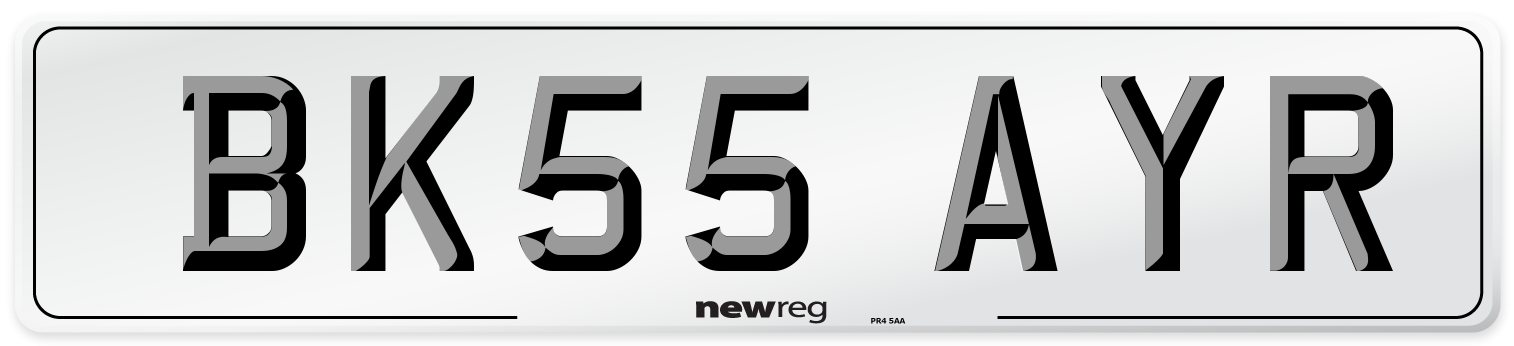 BK55 AYR Number Plate from New Reg